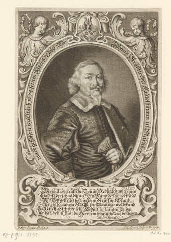 Portret van Johann Strasskircher, Jakob von Sandrart, 1674 Canvas Print