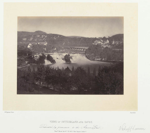 View of the Rheinfall near Schaffhausen, William England, 1863 - 1865 Canvas Print