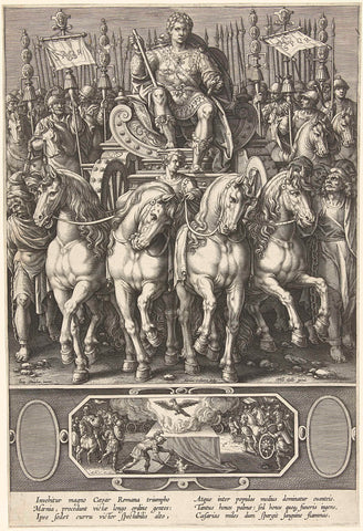 Triumph of the emperor, Adriaen Collaert, 1589 - 1618 Canvas Print