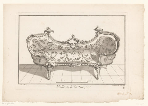 Sofa met rookvaten, anonymous, 1745 - 1775 Canvas Print