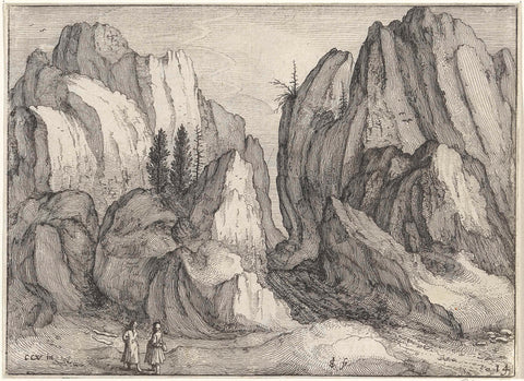 Rock valley, Claes Jansz. Visscher (II), 1613 Canvas Print