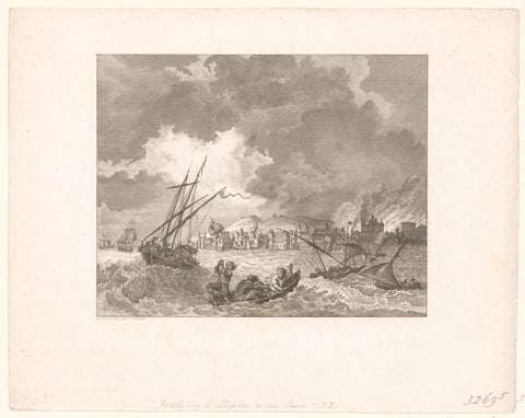 Earthquake at Lisbon, 1755, Reinier Vinkeles (I), 1755 - 1816 Canvas Print