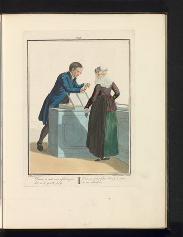 Shopkeeper of the Evangelische Broedergemeente with a customer, Ludwig Gottlieb Portman, 1829 Canvas Print