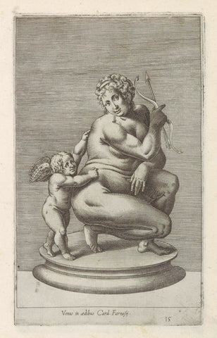 Sculpture of Venus and Amor, anonymous, 1584 Canvas Print