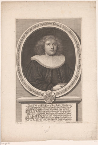 Portrait of Gabriel Spitzel, Leonhard Heckenauer, 1696 Canvas Print