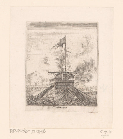 Face the ship the Bucentaur of Venice, anonymous, Israel Silvestre, after 1631 - in or after 1691 Canvas Print