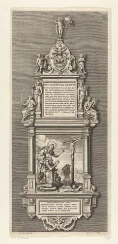 Monument in honour of Johann Baptista von Tassis, 1588, Cornelis Galle (II), 1643- 1645 Canvas Print