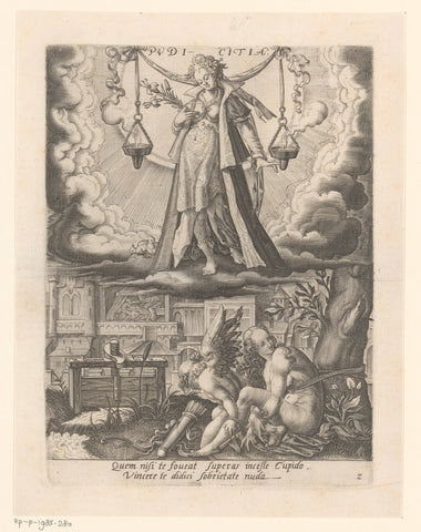 Triumph of Chastity, Matthew Greuter, 1596 Canvas Print
