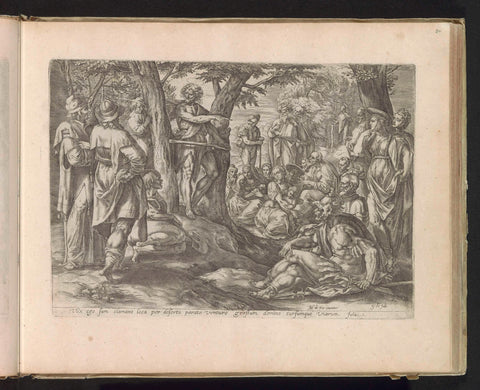 Preaching of John the Baptist, Maerten de Vos, 1585 Canvas Print