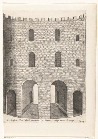 The round tower of the Roman bathhouse in Orange, 1639, J. Baugin, 1637 - 1640 Canvas Print