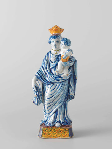 Maria with Christ child of faience, anonymous, 1748 Canvas Print