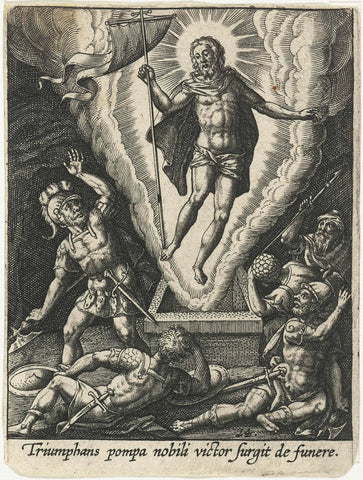Resurrection of Christ, Adriaen Collaert, 1570- 1618 Canvas Print