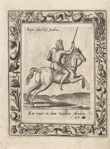 Arab rider, Abraham de Bruyn (attributed to), 1577 Canvas Print