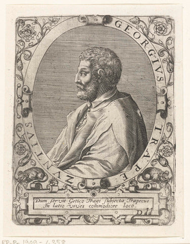 Portret van Georg Trapezuntius, Theodor de Bry, 1669 Canvas Print