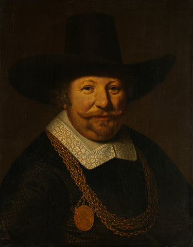 Portrait of Joos van Trappen, called Banckert, Vice-Admiral of Zeeland, anonymous, c. 1640 Canvas Print