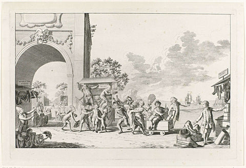 Cartoon on the Englishness of young Holland, 1780, anonymous, 1780 Canvas Print