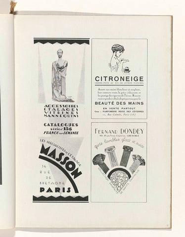 Art - Goût - Beauté, Feuillets de l' élégance féminine, March 1929, No. 103, 9th Year, p. 33, Charles Goy, 1929 Canvas Print