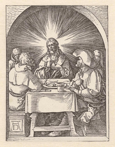 Christ at Emmaus, Albrecht Dürer, 1510 Canvas Print