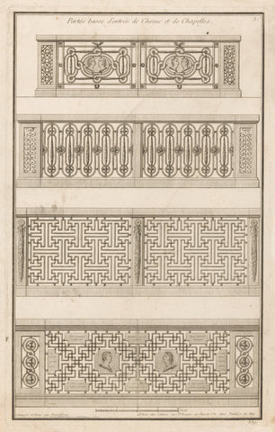 Vier koor- of kapelhekken, Jean François de Neufforge, 1763 Canvas Print