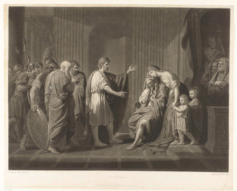 Banishment of Cleombrutus by Leonidas II, Charles Howard Hodges, 1789 Canvas Print