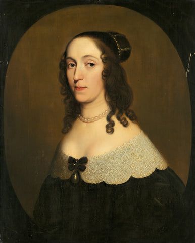 Portrait of Louise Christina (1606-69), Countess of Solms-Braunfels, Gerard van Honthorst (workshop of), in or after c. 1650 Canvas Print