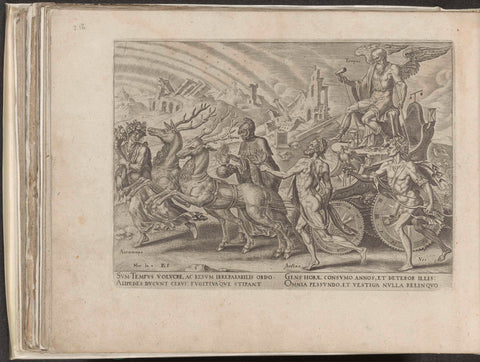 Triumph of time, Philips Galle, 1563 - 1567 Canvas Print