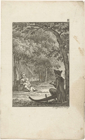 Werther draws at Wahlheim, Jan Evert Grave, 1787 Canvas Print