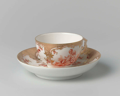 Cup and saucer, Royal Porcelain Manufactory, c. 1770 Canvas Print