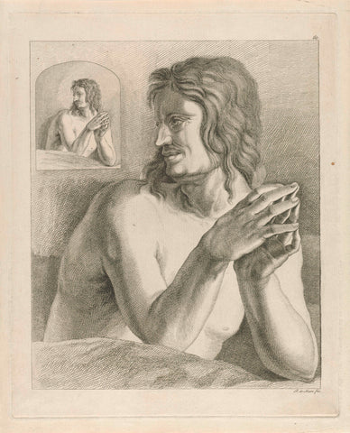 Figuur uit het Laatste Oordeel van Lucas van Leyden, Pieter de Mare, 1768 - 1796 Canvas Print