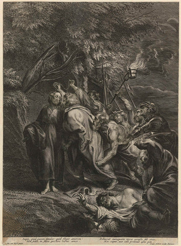 Capture of Jesus, anonymous, 1661 - 1684 Canvas Print