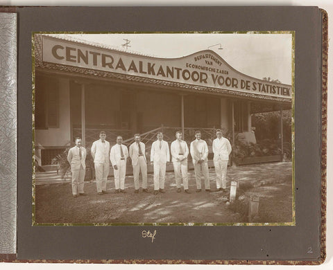 Staff of the Central Office of Statistics in Batavia, anonymous, 1935 Canvas Print