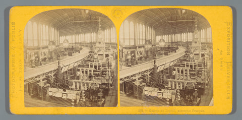 French department in the Machine hall at the 1867 World's Fair, Léon & Lévy, 1867 Canvas Print