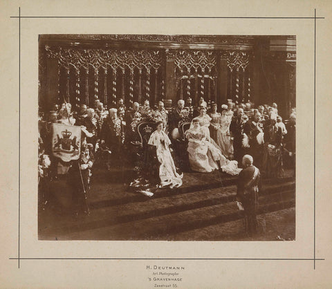 Inauguration of Queen Wilhelmina in the Nieuwe Kerk in Amsterdam, Herman Deutmann, 1898 Canvas Print