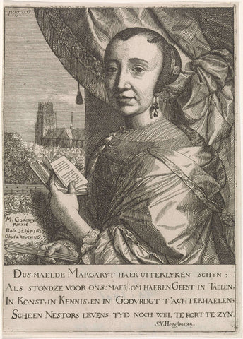 Portrait of Margaretha van Godewijk, Samuel van Hoogstraten, 1677 Canvas Print