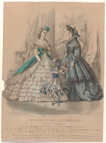 Moniteur des Dames et Demoiselles, ca. 1863, No. 727, J. Bonnard, c. 1863 Canvas Print