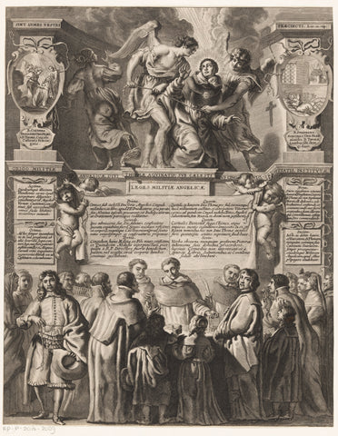 Institution of the Brotherhood Militia Angelica Thomae Aquinatis, Richard Collin, 1649 Canvas Print