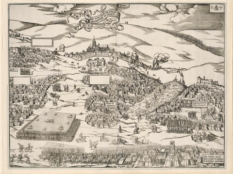 Siege of Thérouanne, 1553, Cornelis Anthonisz., 1553 Canvas Print