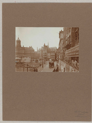 View of Dam Square in Amsterdam during work for the widening of Dam Square, 1916, Barend W. Arendsen, 1916 Canvas Print