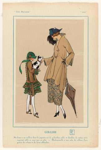 Très Parisien, 1921 : GIRLISH / Madame a un tailleur (...), anonymous, 1921 Canvas Print