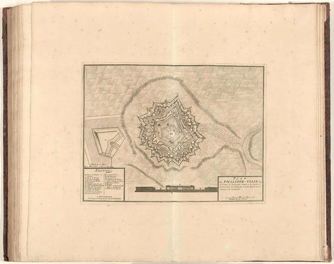 Map of Philippeville, 1710, Jacobus Harrewijn (attributed to), 1710 Canvas Print