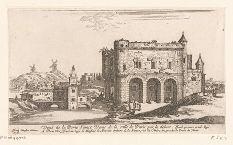 View of the gate of Saint Denis, Israel Silvestre, 1652 Canvas Print