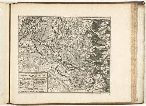 Map of the west of the Marquisate of Baden, 1726, Abraham Allard, 1726 Canvas Print