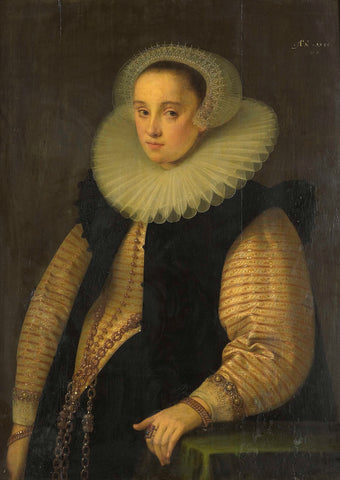 Hortensia del Prado (d 1627), Wife of Jean Fourmenois, Gortzius Geldorp, 1596 Canvas Print