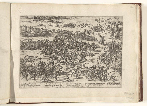 Battle of the Mookerheide, 1574, Frans Hogenberg, 1574 - 1576 Canvas Print