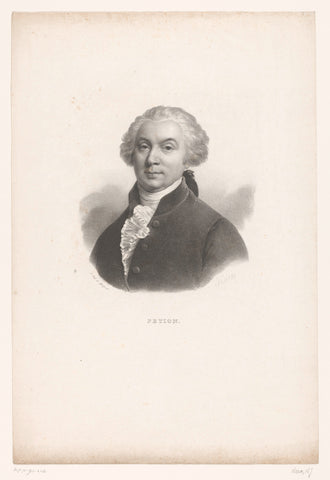 Portrait of Jérôme Pétion de Villeneuve, Henri Joseph Hesse, 1823 Canvas Print