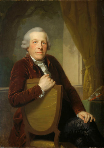 Portrait of Johannes Lublink II, Philosopher, Writer and Statesman, Johann Friedrich August Tischbein, 1790 - 1795 Canvas Print