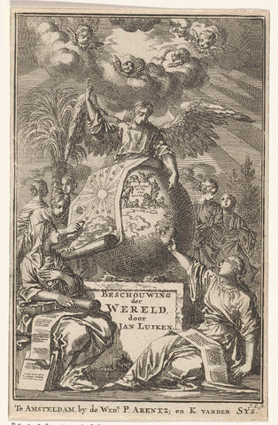 Titelpagina voor: Jan Luyken, Beschouwing der Wereld, 1708, Jan Luyken, 1708 Canvas Print