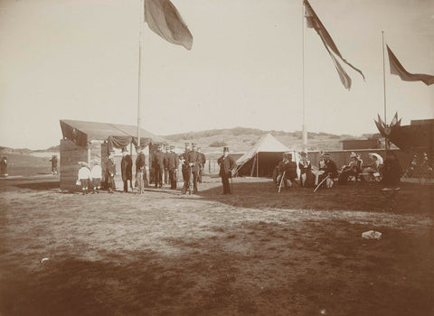 Visit of Prince Henry to military post, Jan Willem Arnold, 1901 - 1915 Canvas Print