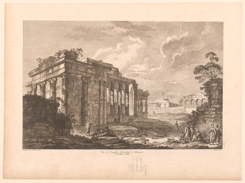 View of the Erechtheion, Jacques-Philippe Le Bas, 1758 Canvas Print