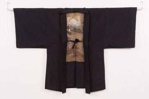 Men's haori with scenes around Edo, anonymous, 1920 - 1940 Canvas Print